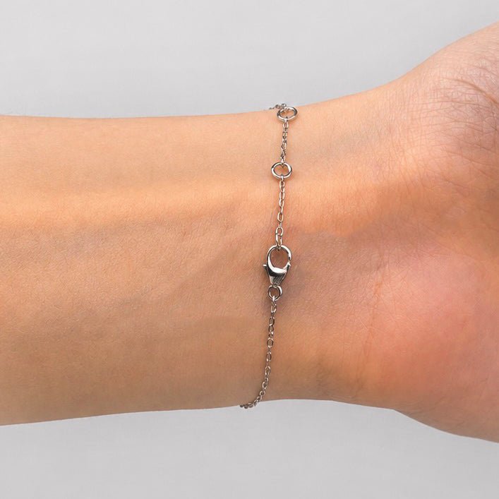 Clover Diamond Bracelet 0.15ct G/SI Quality in 18k White Gold - All Diamond
