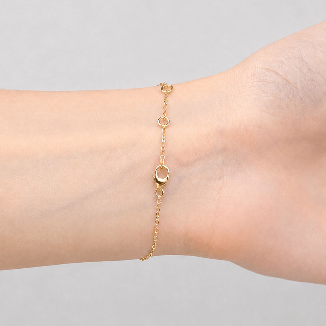 Clover Diamond Bracelet 0.15ct G/SI Quality in 18k Yellow Gold - All Diamond