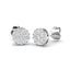 Cluster Diamond Earrings 0.35ct G/SI Quality in 18k White Gold - All Diamond