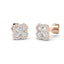 Cluster Diamond Earrings 0.50ct G/SI Quality 18k Rose Gold 7.0mm - All Diamond