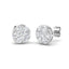 Cluster Diamond Earrings 1.00ct G/SI Quality in 18k White Gold