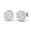 Cluster Diamond Earrings 2.00ct G/SI Quality in 18k White Gold