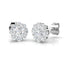 Cluster Earrings 0.75ct G/SI Quality Diamond in 18k White Gold - All Diamond