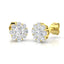 Cluster Earrings 0.75ct G/SI Quality Diamond in 18k Yellow Gold
