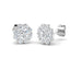 Cluster Earrings 1.00ct G/SI Quality Diamond in 18k White Gold