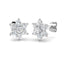 Daisy Diamond Cluster Earrings 1.00ct G/SI in 18k White Gold