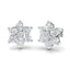 Daisy Diamond Cluster Earrings 4.30ct G/SI in 18k White Gold - All Diamond