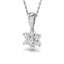 Daisy Diamond Cluster Pendant Necklace 0.25ct G/SI 18k White Gold