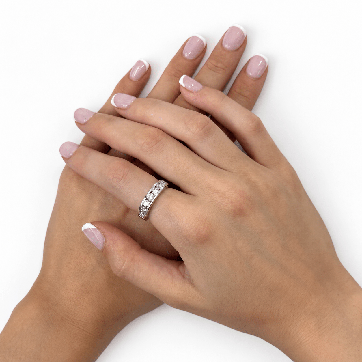 Diamond Channel Half Eternity Ring 1.50ct G/SI in Platinum 5.2mm - All Diamond