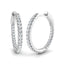 Diamond Claw Hoop Earrings 0.50ct G/SI Quality 18k White Gold 18.0mm