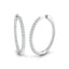 Diamond Claw Hoop Earrings 0.70ct G/SI Quality 18k White Gold 24.0mm