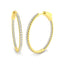 Diamond Claw Hoop Earrings 0.90ct G/SI Quality 18k Yellow Gold 29.0mm