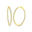 Diamond Claw Hoop Earrings 2.20ct G/SI Quality 18k Yellow Gold 39.0mm - All Diamond