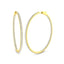 Diamond Claw Hoop Earrings 3.25ct G/SI Quality 18k Yellow Gold 54.0mm - All Diamond