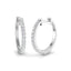 Diamond Claw Set Hoop Earrings 0.30ct G/SI Quality 18k White Gold