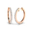 Diamond Claw Set Hoop Earrings 0.50ct G/SI Quality 18k Rose Gold - All Diamond