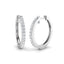 Diamond Claw Set Hoop Earrings 0.50ct G/SI Quality 18k White Gold