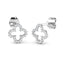 Diamond Clover Earrings 0.20ct G/SI Quality in 9k White Gold
