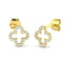 Diamond Clover Earrings 0.20ct G/SI Quality in 9k Yellow Gold - All Diamond