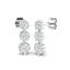 Diamond Cluster Drop Earrings 0.50ct G/SI Quality set in 18k White Gold