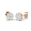 Diamond Cluster Earrings 0.60ct G/SI Quality in 18k Rose Gold