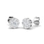 Diamond Cluster Earrings 0.60ct G/SI Quality in 18k White Gold - All Diamond