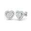Diamond Cluster Halo Heart Earrings 0.65ct G/SI 18k White Gold