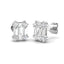 Diamond Cluster Rectangle Earrings 0.60ct G/SI Quality 18k White Gold - All Diamond
