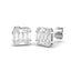 Diamond Cluster Square Earrings 0.60ct G/SI Quality 18k White Gold