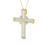 Diamond Cross Baguette & Round Diamonds 5.40ct In 9k Yellow Gold - All Diamond