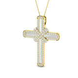 Diamond Cross Baguette & Round Diamonds 5.40ct In 9k Yellow Gold - All Diamond