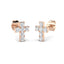 Diamond Cross Earrings 0.35ct G/SI Quality in 9k Rose Gold