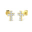 Diamond Cross Earrings 0.35ct G/SI Quality in 9k Yellow Gold - All Diamond