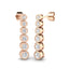 Diamond Drop Earrings 0.80ct G/SI Quality in 18k Rose Gold 4.3mm - All Diamond