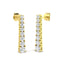Diamond Drop Earrings 1.10ct G/SI Quality in 18k Yellow Gold 3.6mm