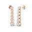 Diamond Drop Earrings 1.20ct G/SI Quality in 18k Rose Gold 4.8mm - All Diamond