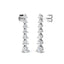 Diamond Drop Earrings 1.25ct G/SI Quality in 18k White Gold 4.0mm - All Diamond