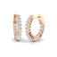 Diamond Hoop Earrings 0.50ct G/SI Quality Diamonds 18k Rose Gold - All Diamond
