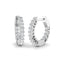 Diamond Hoop Earrings 0.50ct G/SI Quality Diamonds 18k White Gold