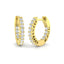 Diamond Hoop Earrings 0.50ct G/SI Quality Diamonds 18k Yellow Gold - All Diamond