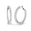 Diamond Hoop Earrings 1.50ct G/SI Quality Diamonds 18k White Gold