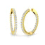 Diamond Hoop Earrings 1.50ct G/SI Quality Diamonds 18k Yellow Gold - All Diamond
