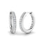 Diamond Huggie Hoop Earrings 0.17ct G/SI Quality in 18k White Gold