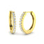 Diamond Huggie Hoop Earrings 0.20ct G/SI Quality in 18k Yellow Gold
