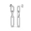 Diamond Paperclip Earrings 0.80ct G/SI Quality in 9k White Gold