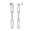 Diamond Paperclip Earrings 1.10ct G/SI Quality in 9k White Gold - All Diamond