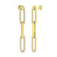 Diamond Paperclip Earrings 1.10ct G/SI Quality in 9k Yellow Gold - All Diamond