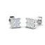 Diamond Princess Square Earrings 0.60ct G/SI Quality 18k White Gold - All Diamond