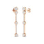 Diamond Rub Over Drop Earrings 0.75ct G/SI Quality 18k Rose Gold