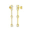 Diamond Rub Over Drop Earrings 0.75ct G/SI Quality 18k Yellow Gold - All Diamond